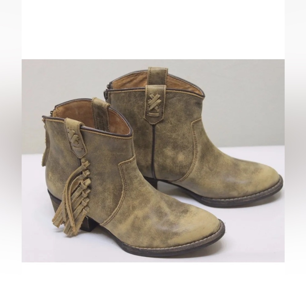 COPY - Very Volatile Women Brown Leather Cowboy Ankle Boots 6